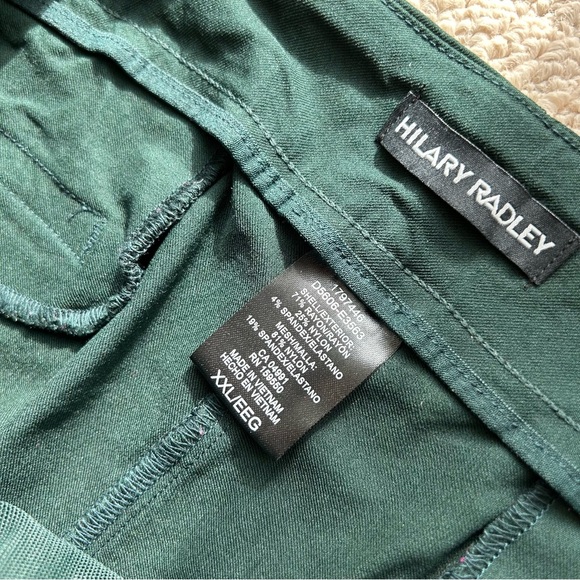 Hilary Radley Dark Green Ponte Pull-On Slim Leg Pants - Picture 4 of 9